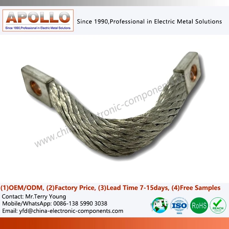 Braided Copper Flexible Connector With Tin Ends