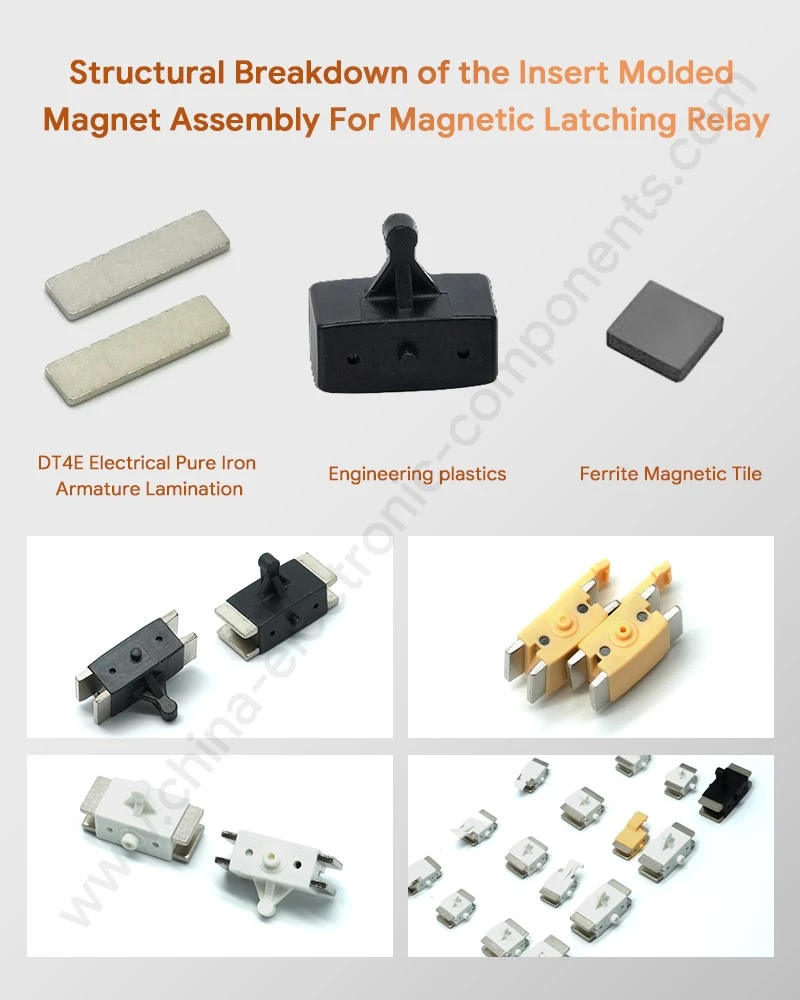 Structural Breakdown of the Magnetic Latching Relay Moving Magnet Insert Molding Component Structural Breakdown of the Magnetic Latching Relay Moving Magnet Insert Molding Component